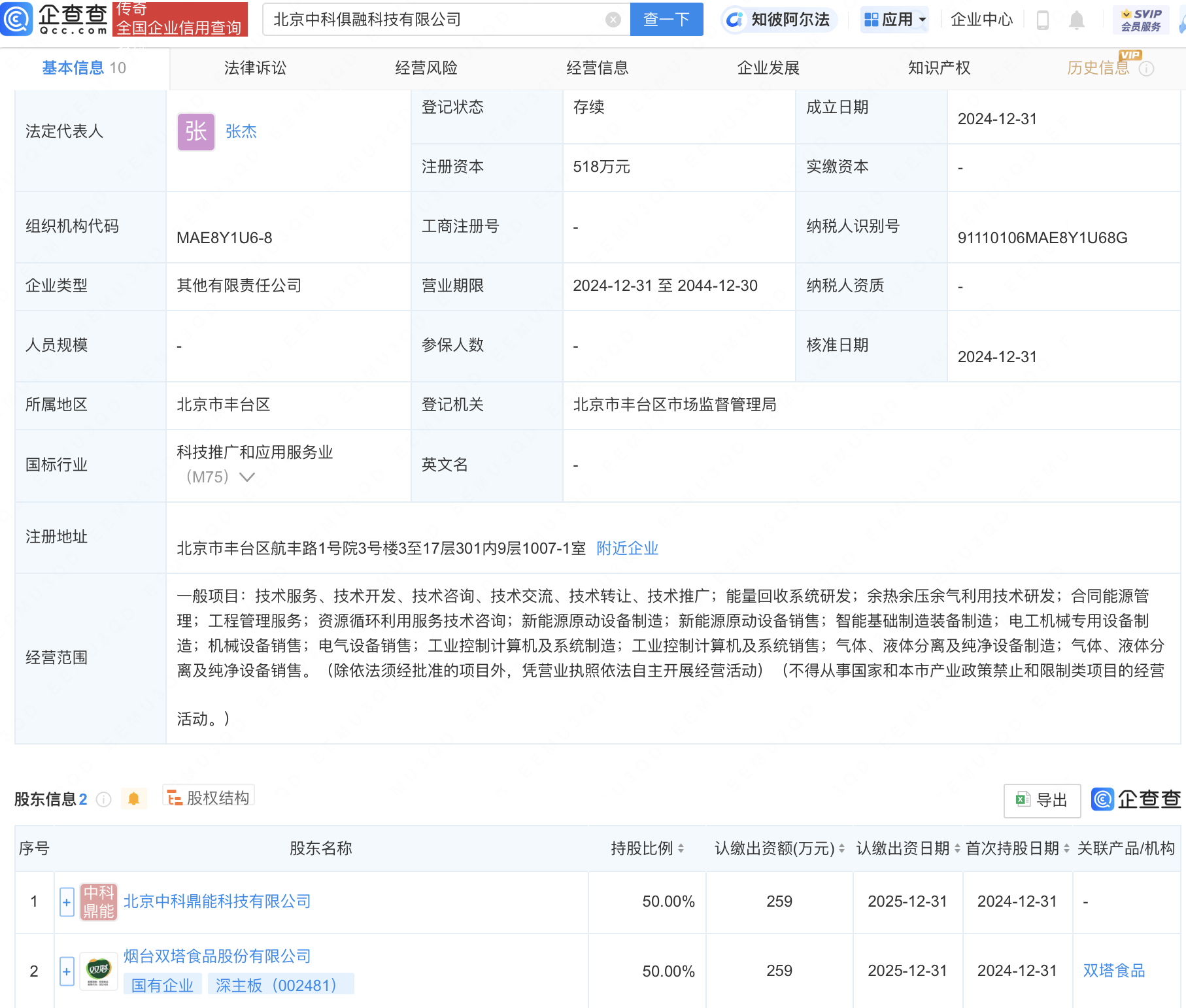 双塔食品布局新能源，成立子公司进军智能制造